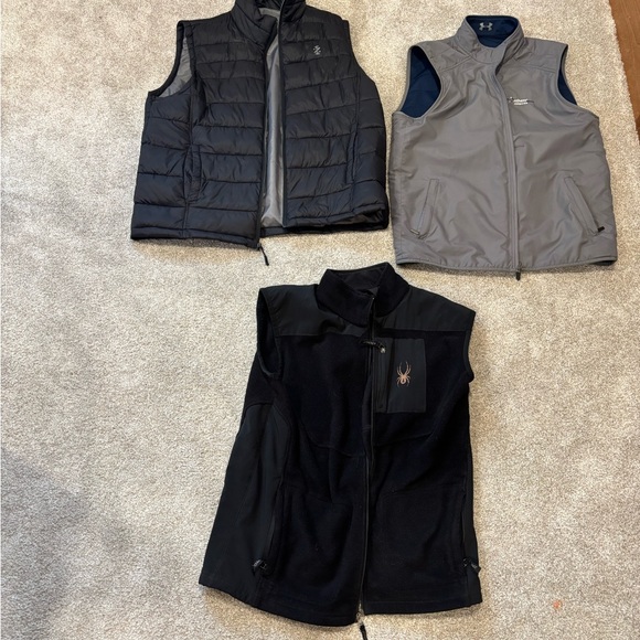 Spyder Black Quilted Insulated Vest - Picture 1 of 1